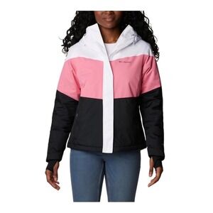 Columbia Tipton Peak II Insulated Jacket Pink White Black Omni-Tech Size Medium